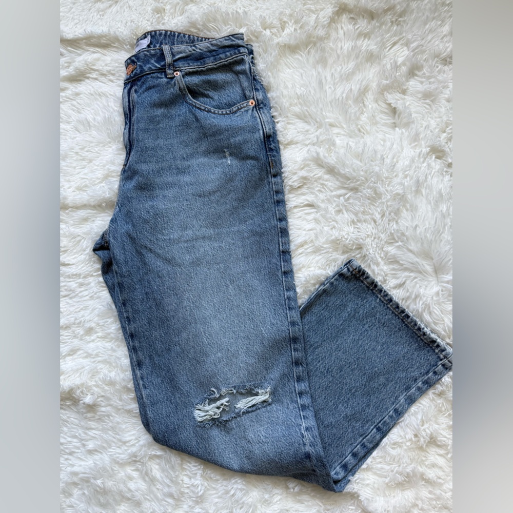 👖2/40 Jeans | Garage | Rae Blue Straight Slouchy Denim Size 30/11